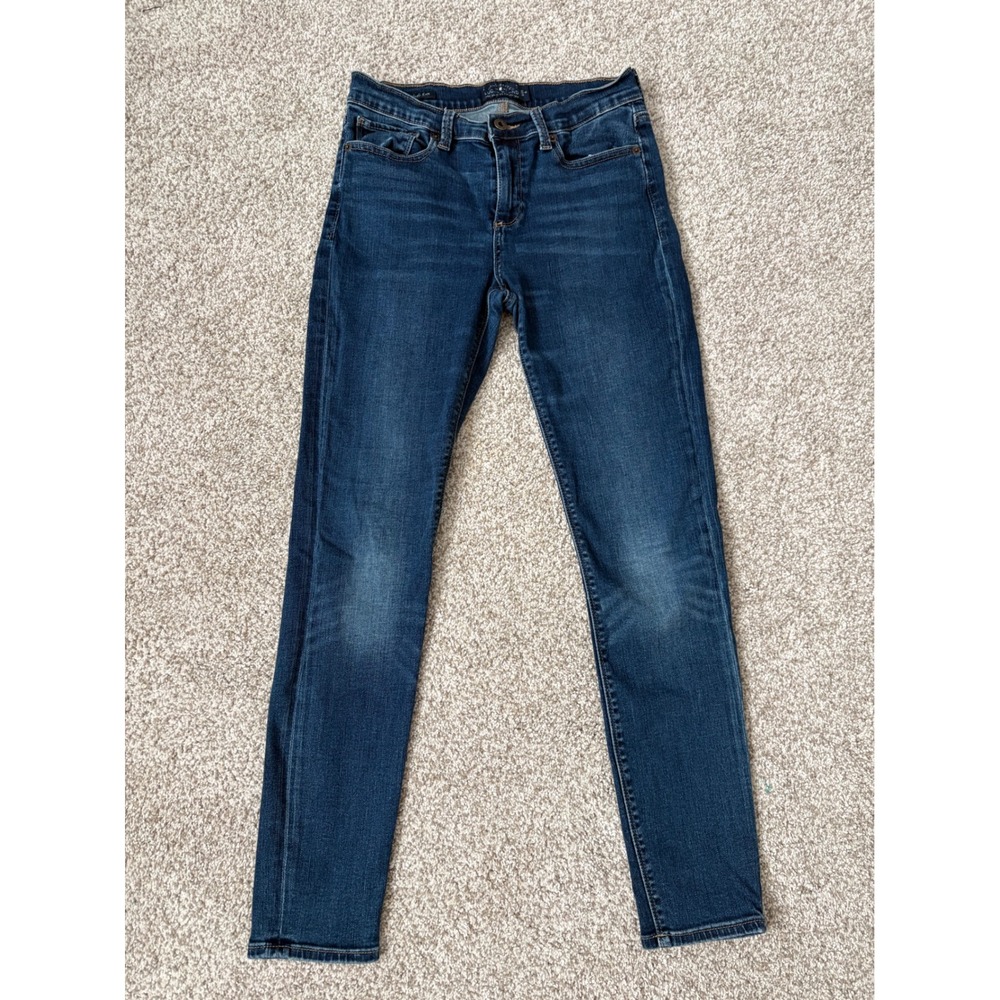 Minimalist Cigarette Leg‎ Lucky Brand Brooke Jeans Dark Wash Mid Rise Denim 8/29